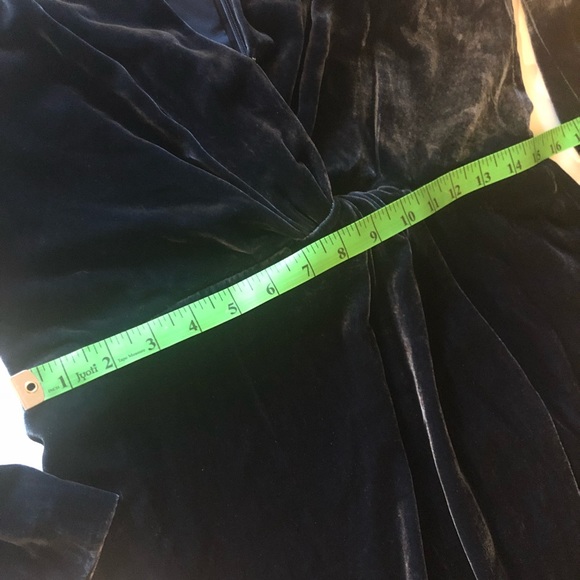 NWT Theory Meleesa Vintage Teal velvet party dress - Picture 4 of 8